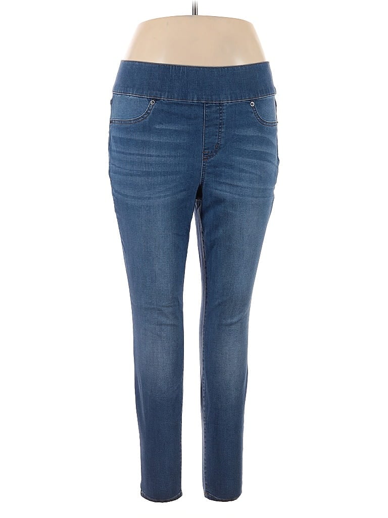LOGO by Lori Goldstein Blue Jeggings Size 16 - photo 1