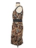 Worth 100% Silk Animal Print Brown Cocktail Dress Size 2 - photo 4