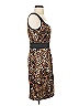 Worth 100% Silk Animal Print Brown Cocktail Dress Size 2 - photo 3