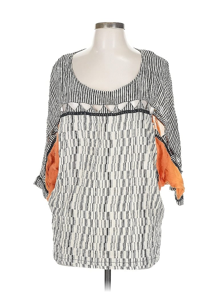 Pre-owned Vineet Bahl 3/4 Sleeve Blouse In Black