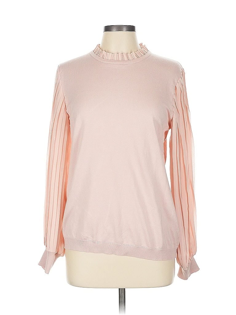 Pre-owned Adrianna Papell Pullover Sweater In Pink