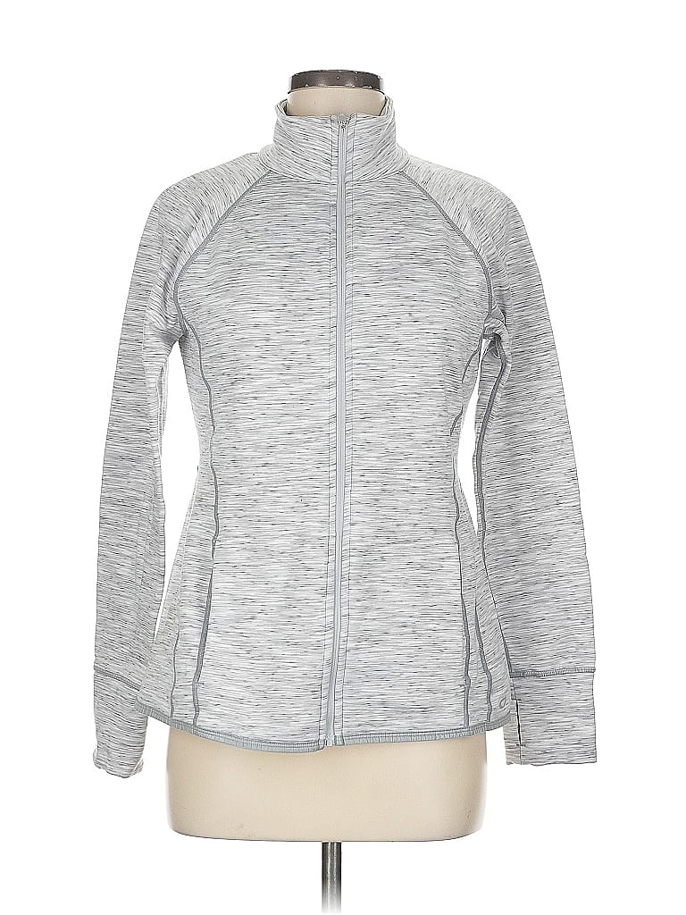 Pre-owned Gap Fit Cardigan Sweater In Silver