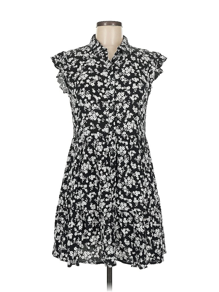 Pre-owned Timing Casual Dress In Black