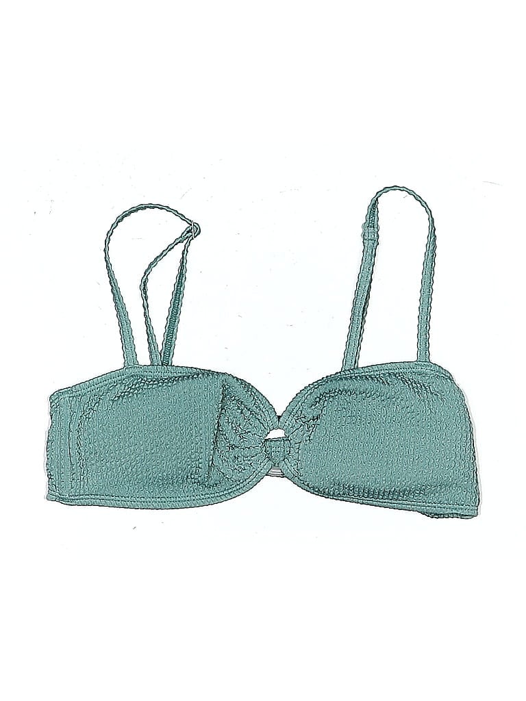 Pre-owned Primark Swimsuit Top Teal Swimwear In Blue