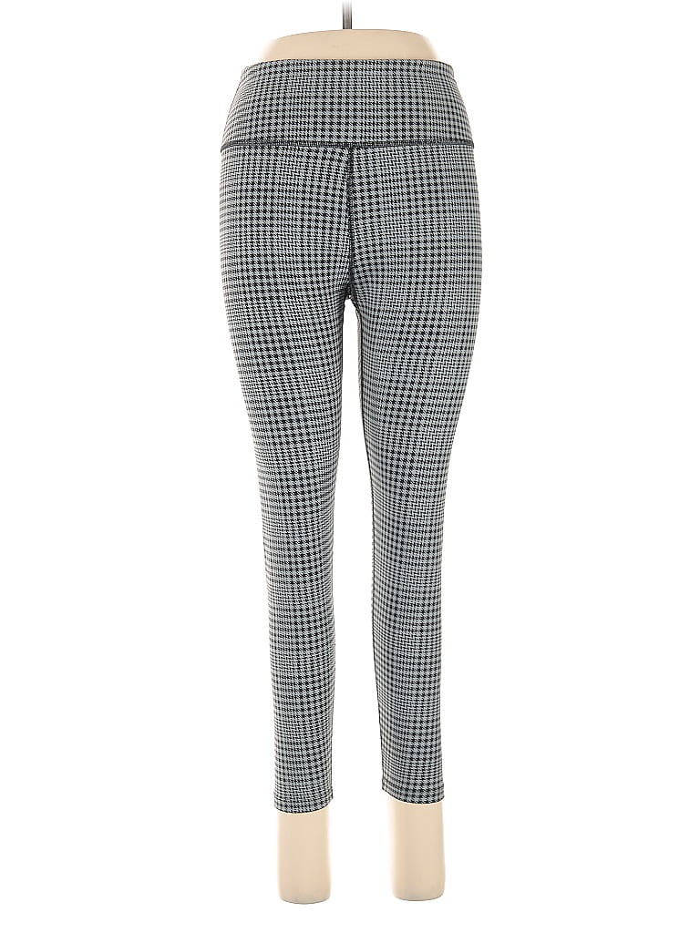 Lou & Grey Houndstooth Gray Casual Pants Size L - photo 1