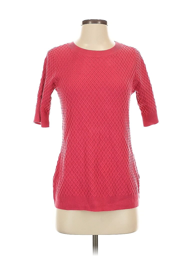 Susan Graver Argyle Red 3/4 Sleeve T-Shirt Size XS - photo 1