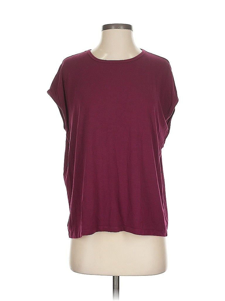 Pre-owned Banana Republic Short Sleeve T-shirt In Burgundy