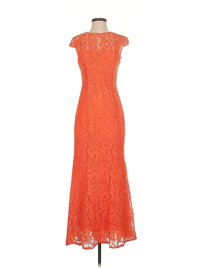 ML Monique Lhuillier Orange Cocktail Dress Size 4 - photo 1
