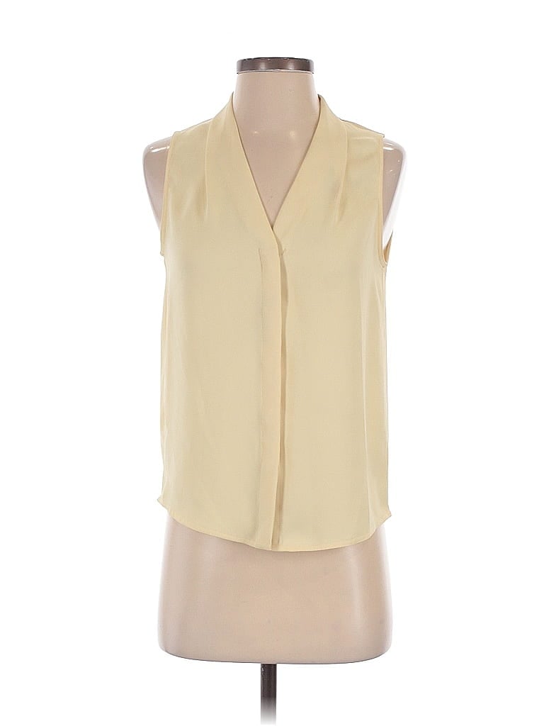 Pre-owned Babaton Sleeveless Blouse In White