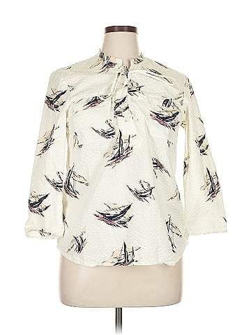 L.L.Bean Signature 3/4 Sleeve Blouse (view 1)