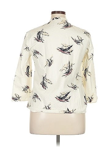 L.L.Bean Signature 3/4 Sleeve Blouse (view 2)