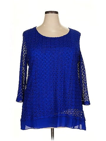 JM Collection 3/4 Sleeve Blouse (view 1)