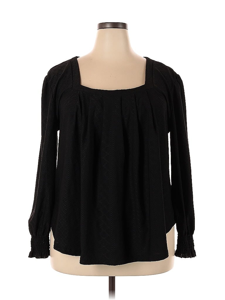 Pre-owned Unbranded Long Sleeve Blouse In Black