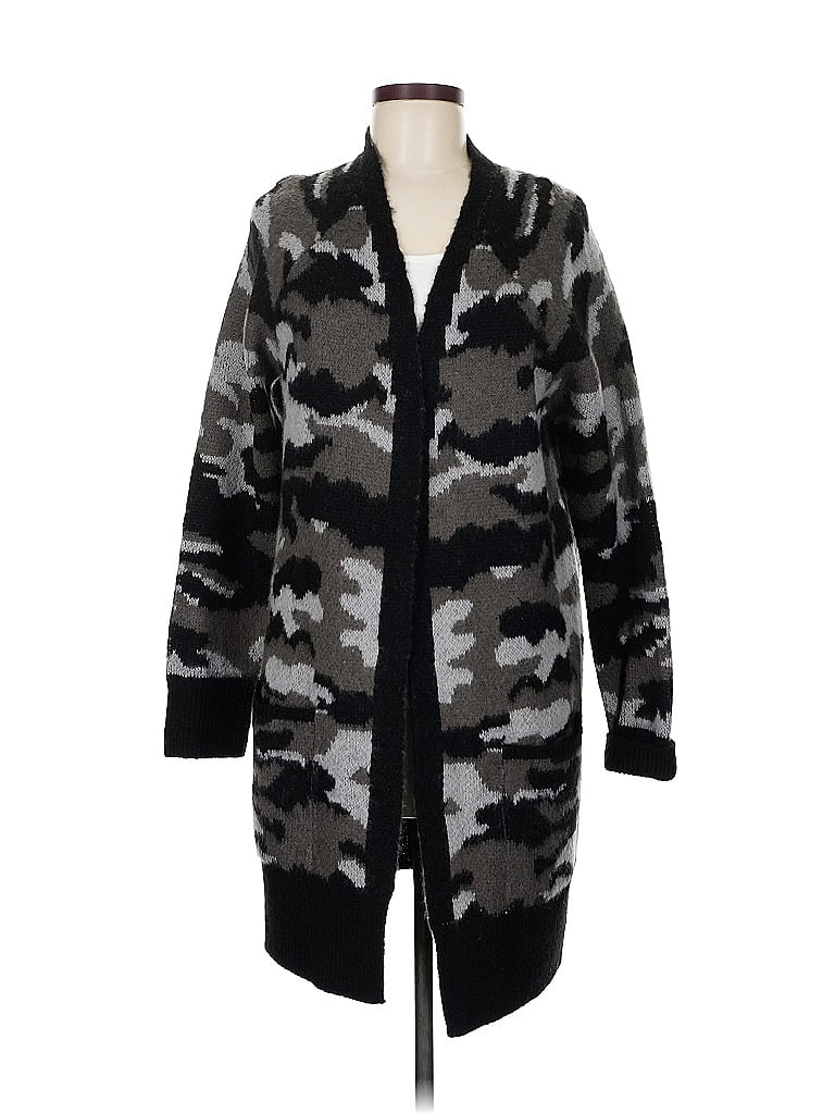 Pre-owned Lucky Brand Cardigan Sweater In Black