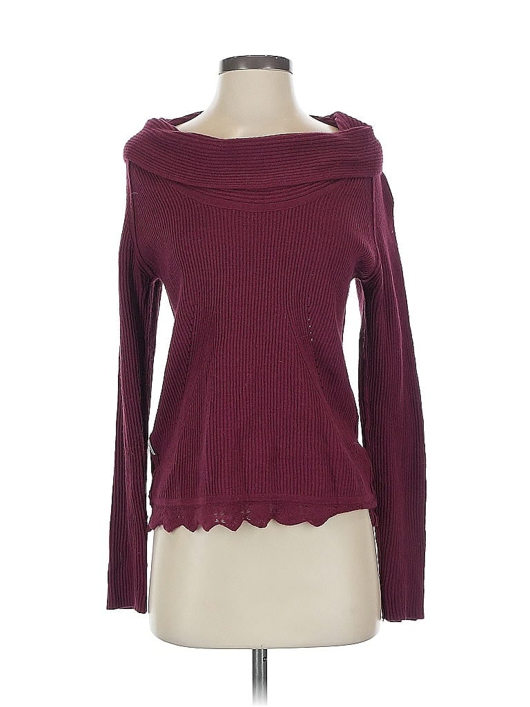 Pre-owned Vero Moda Pullover Sweater In Burgundy
