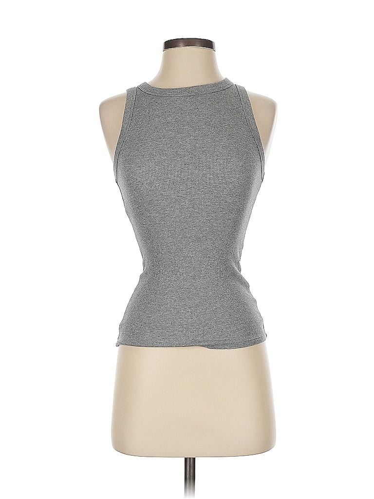 Pre-owned A New Day Tank Top Gray Halter Neckline Tops