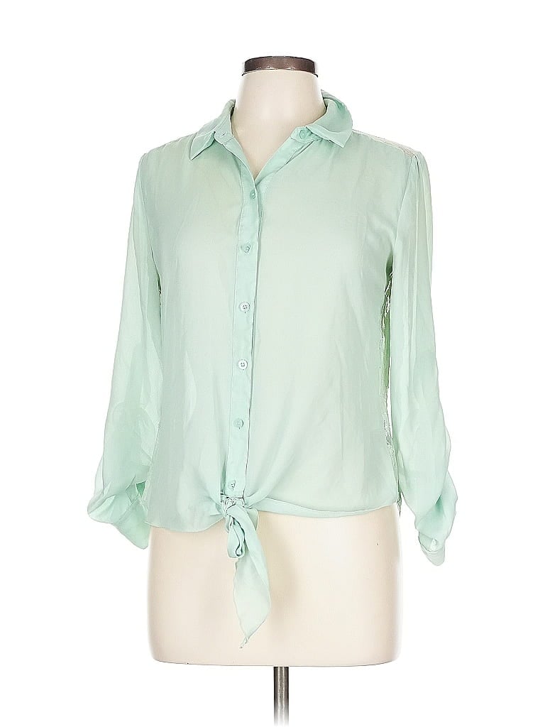 CANDIES Pre-owned Candie's 3/4 Sleeve Blouse In Green