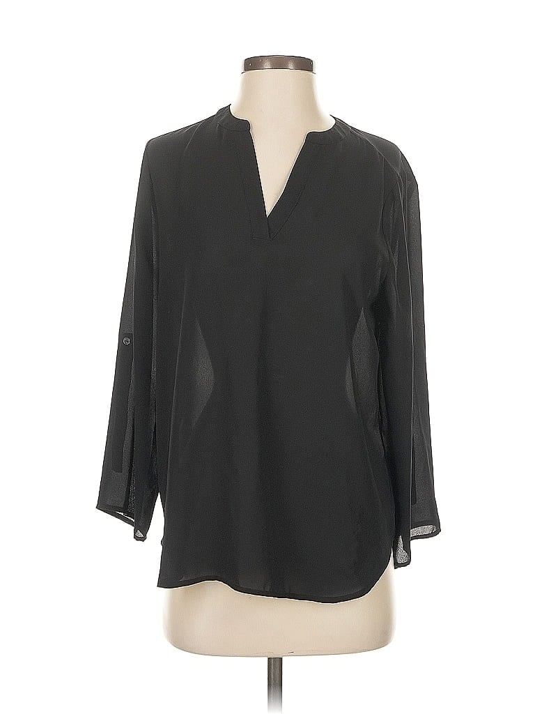 Pre-owned Nydj 3/4 Sleeve Blouse In Black