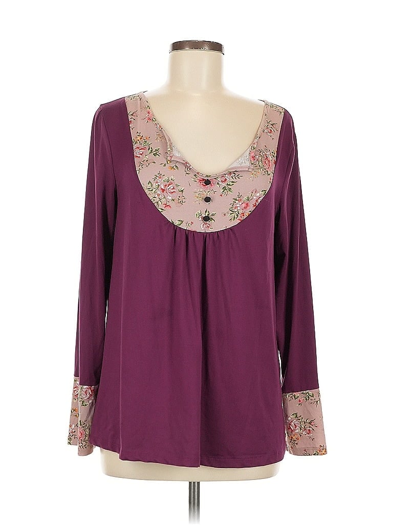 Pre-owned Doublju Long Sleeve Blouse In Purple