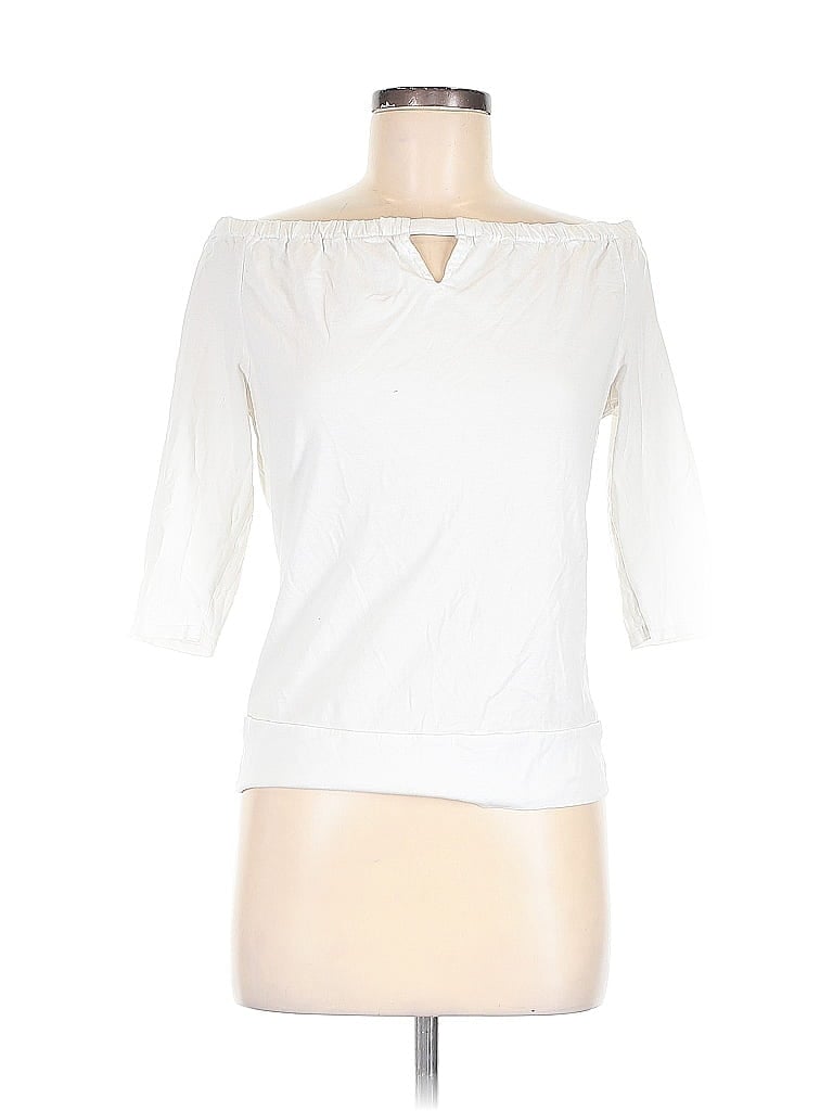 Click to view more detailed imagery on our partner's website Pre-owned Old Navy 3/4 Sleeve Top White Boatneck Tops