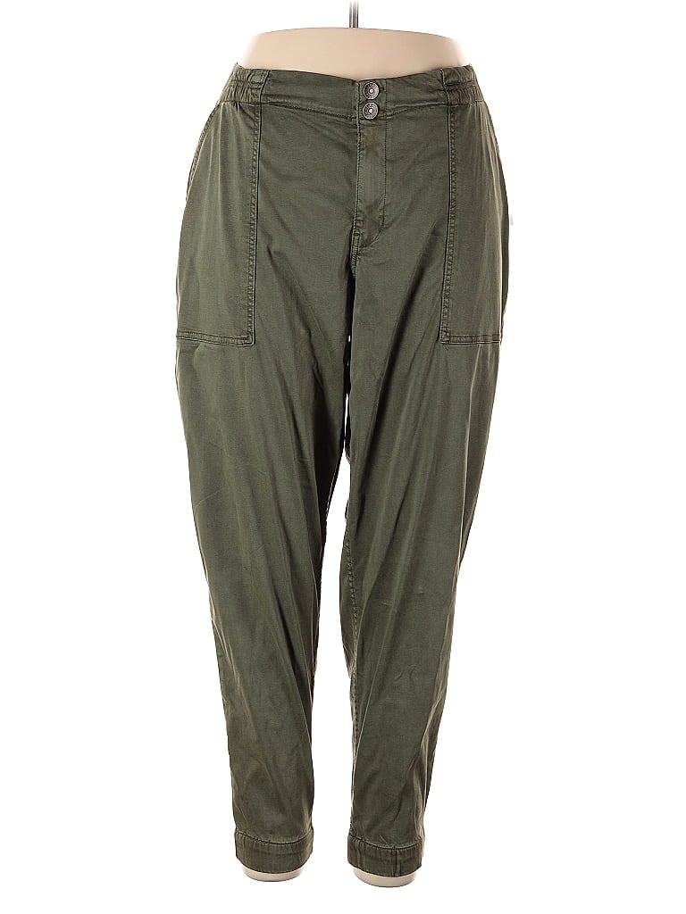 Pre-owned Lularoe Cargo Pants In Green