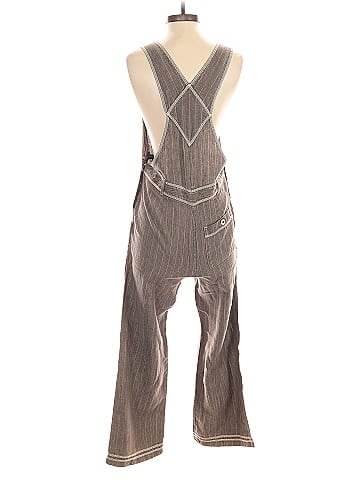 J.Jill 100% Linen Brown Tan Jumpsuit Size XS