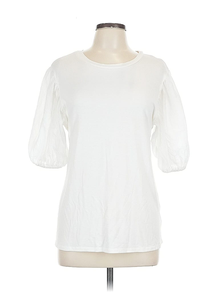 Click to view more detailed imagery on our partner's website Pre-owned Misia 3/4 Sleeve Top White Boatneck Tops