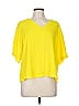 Alysi 100% Polyester Yellow Short Sleeve Blouse Size 6 - photo 1