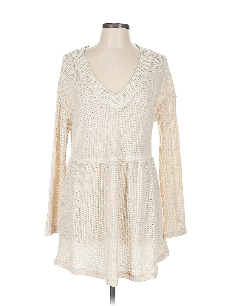 Pre-owned Unbranded Pullover Sweater In White