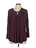 Daniel Rainn Burgundy Purple Long Sleeve Blouse Size XXL - photo 1