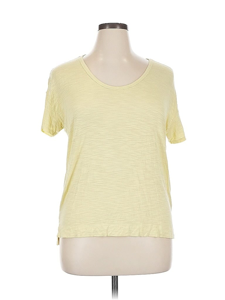 Pre-owned Old Navy Short Sleeve Top Yellow Scoop Neck Tops