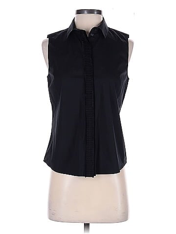 Jil Sander Navy Sleeveless Blouse (view 1)