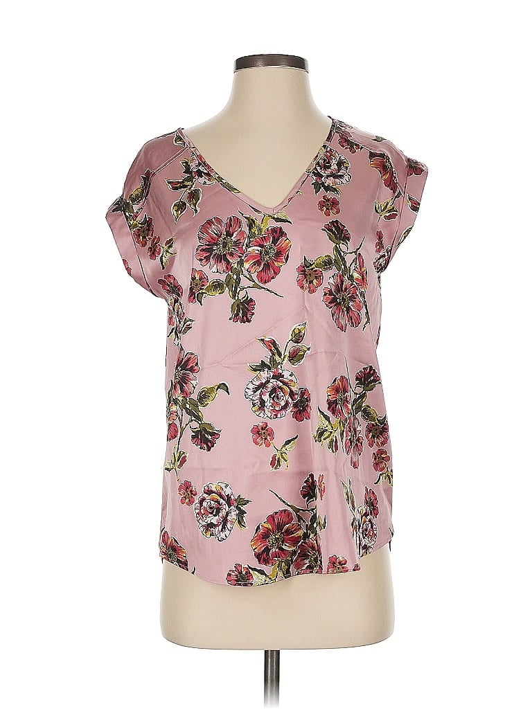 Pre-owned 7th Avenue Design Studio New York & Company Short Sleeve Blouse In Pink