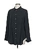 J.Crew Collection 100% Silk Solid Black Long Sleeve Silk Top Size 12 - photo 1