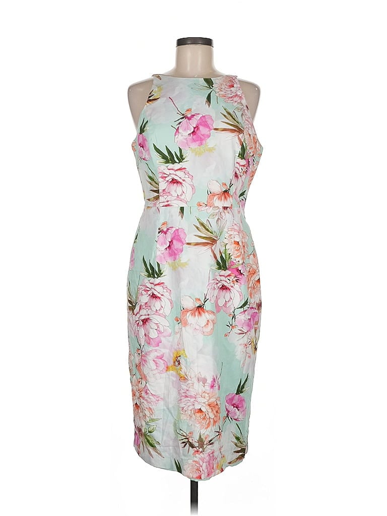 Black Halo Tropical Green Cocktail Dress Size M - photo 1
