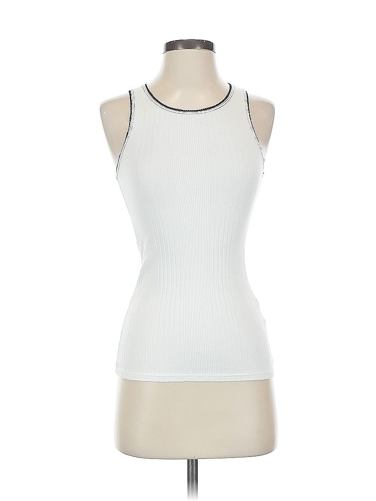 Click to view more detailed imagery on our partner's website Pre-owned Joie Sleeveless Top White Halter Neckline Tops
