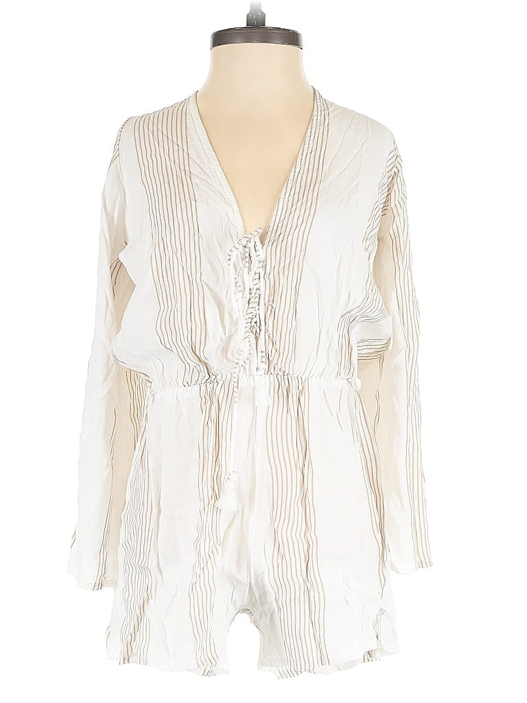 Pre-owned Faithfull The Brand Romper In White