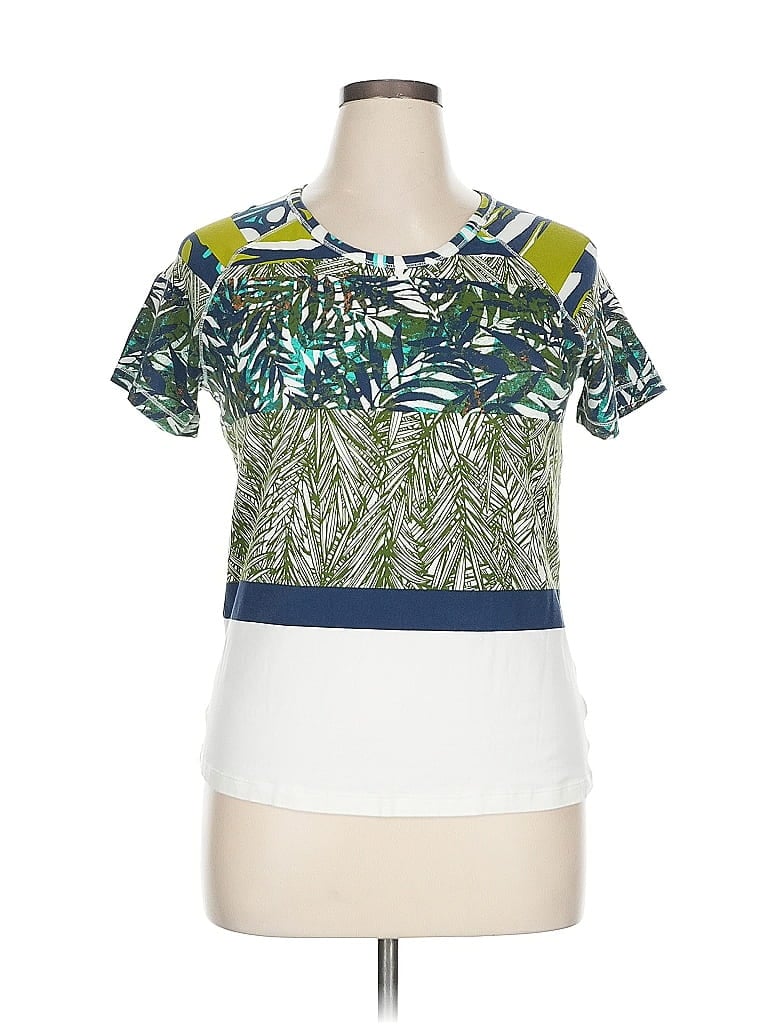 Pre-owned Coldwater Creek Short Sleeve T-shirt In Green