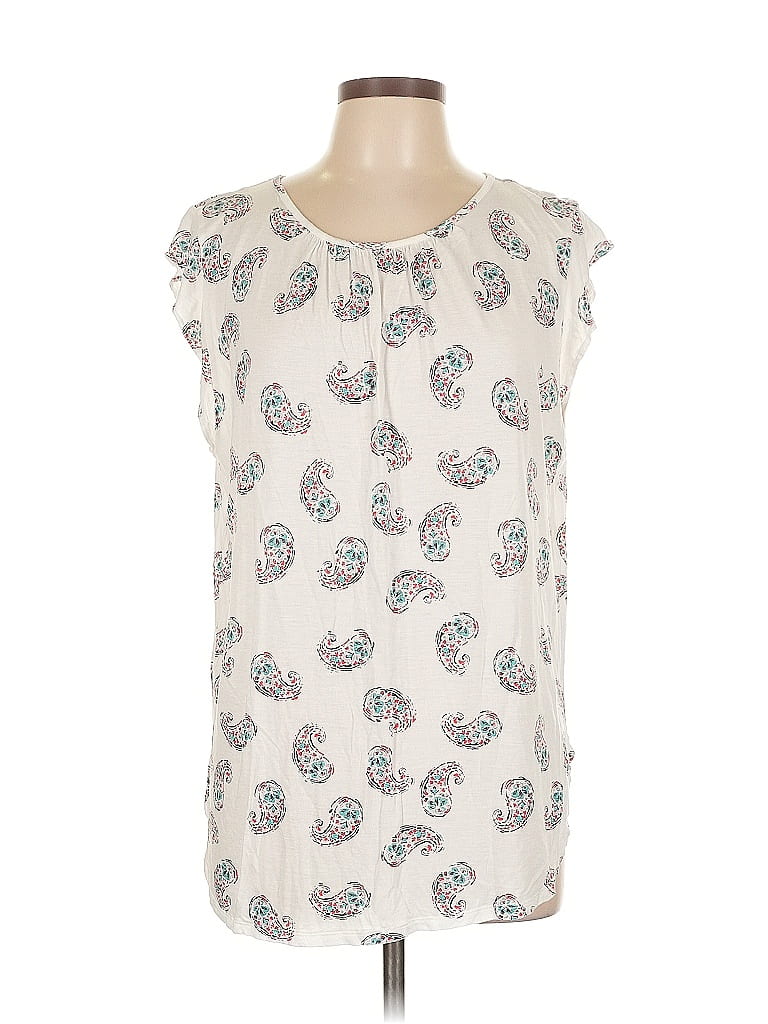 Pre-owned Ann Taylor Loft Outlet Sleeveless Blouse In White