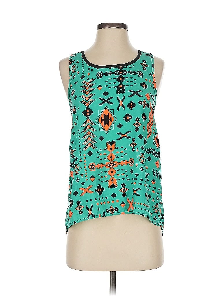 Pre-owned Miss Chievous Sleeveless Blouse In Blue