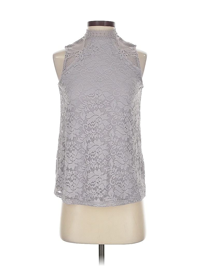 CABLE & GAUGE Pre-owned Sleeveless Blouse In Gray