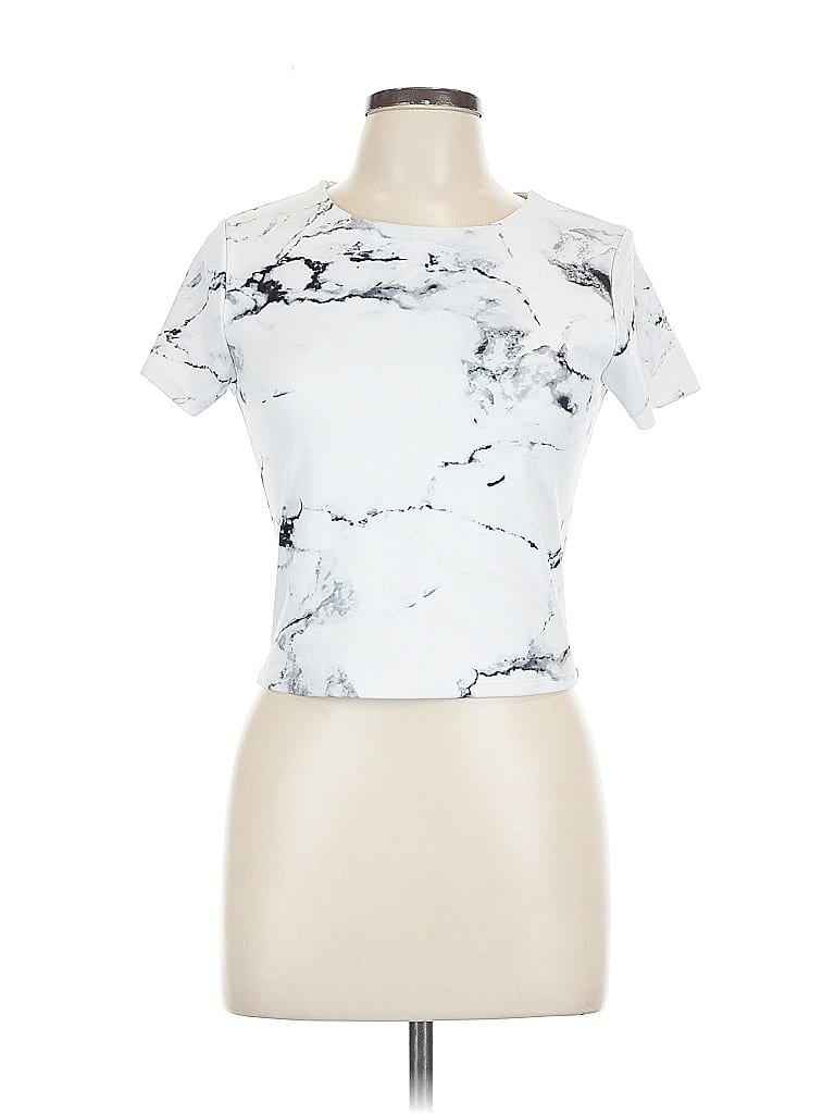 Pre-owned Express Short Sleeve T-shirt In White