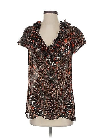 Roberto Cavalli Short Sleeve Silk Top (view 1)