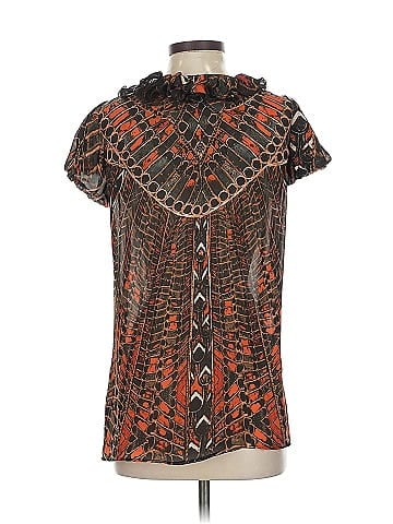 Roberto Cavalli Short Sleeve Silk Top (view 2)