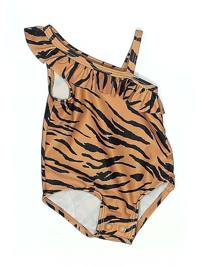 Pre-owned Carter's Babies' One Piece Swimsuit In Brown
