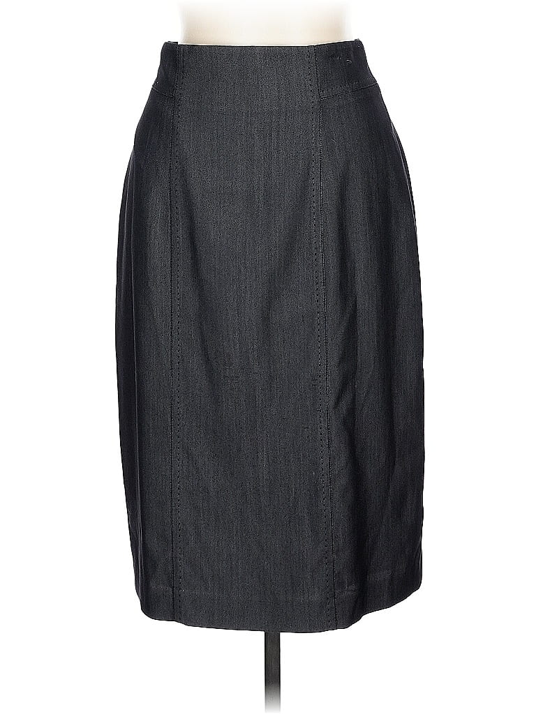 Pre-owned Elie Tahari Wool Skirt In Gray