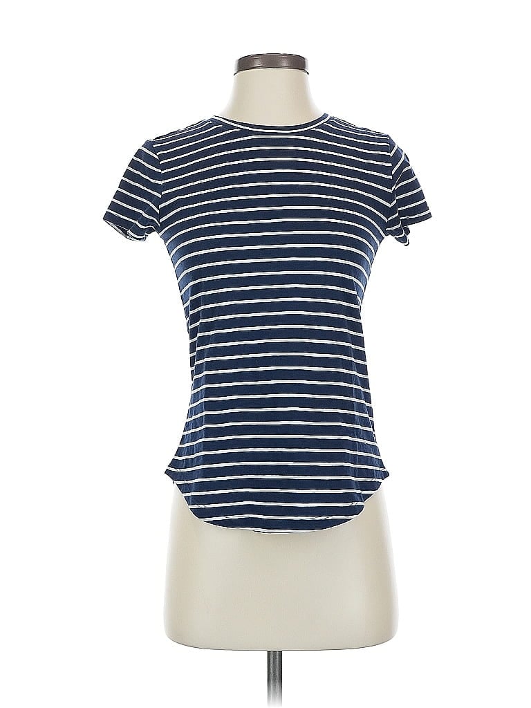 Pre-owned Sonoma Life + Style Short Sleeve Top Blue Crew Neck Tops