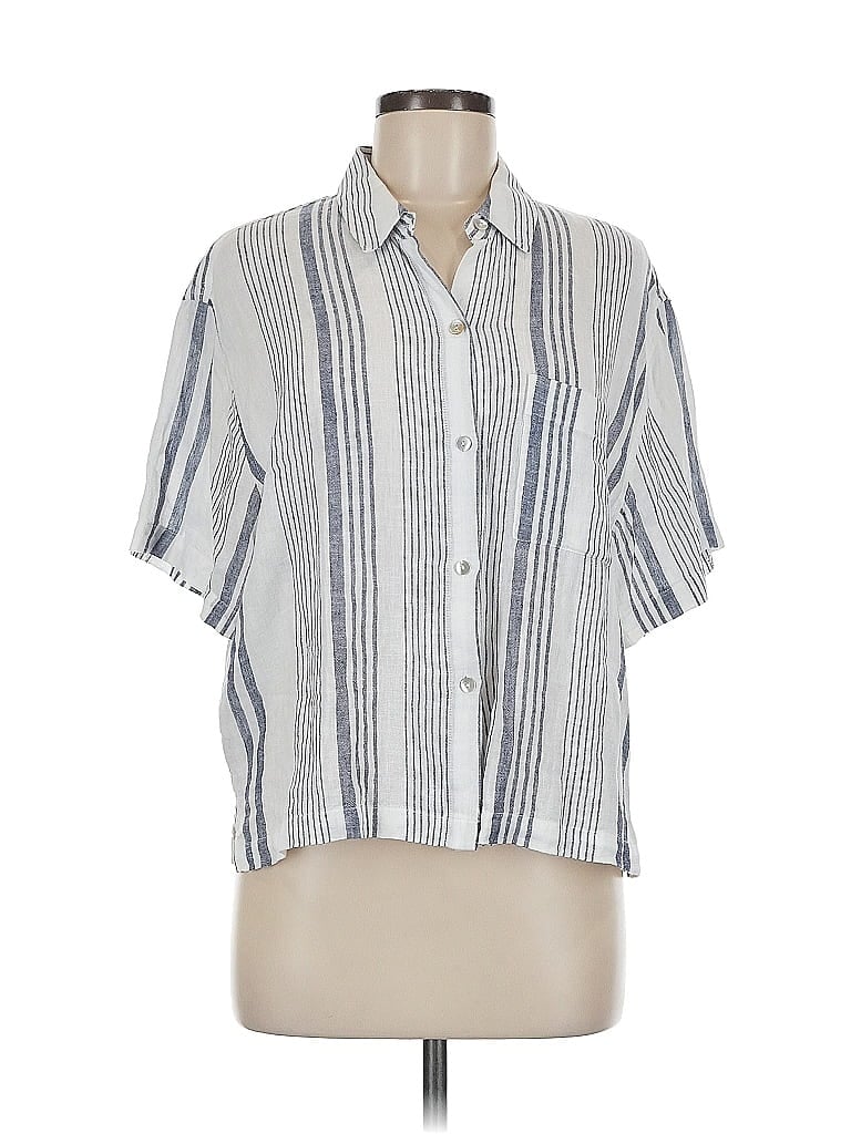 Pre-owned Rails Short Sleeve Blouse In Blue