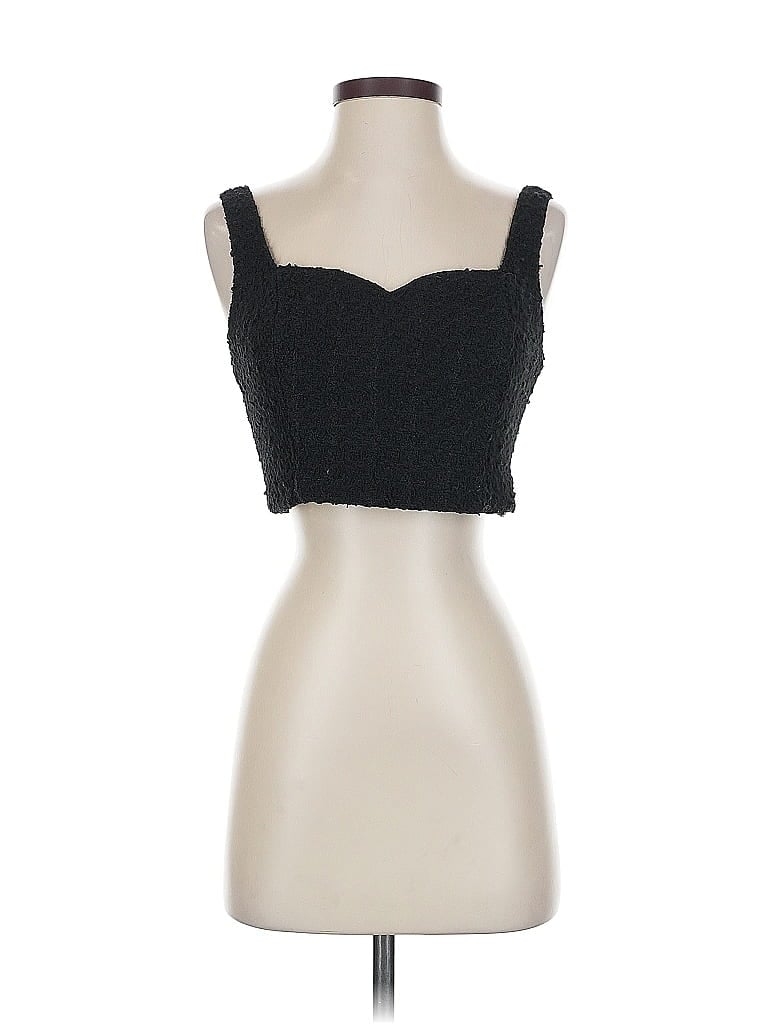 Pre-owned Abercrombie & Fitch Sleeveless Top Black Sweetheart Neckline Tops