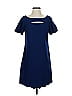 Laundry by Shelli Segal Solid Blue Casual Dress Size 0 - photo 1